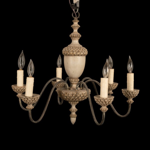 hand carved acorn chandelier
