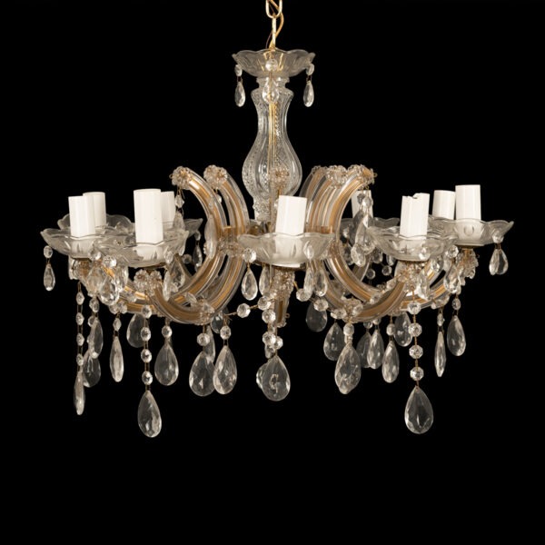 10-light crystal chandelier