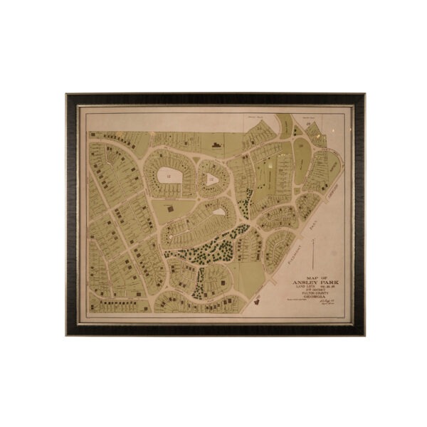 Ansley Park Map framed