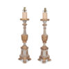 pair of painted candlestick lamps