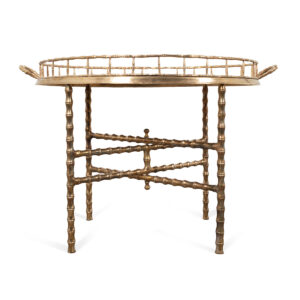 brass bamboo table