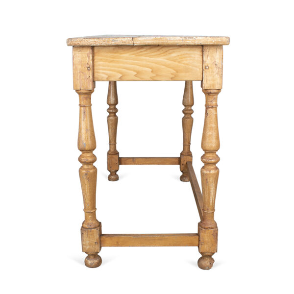 French Provincial Work Table/Desk on Turned Legs - Image 3