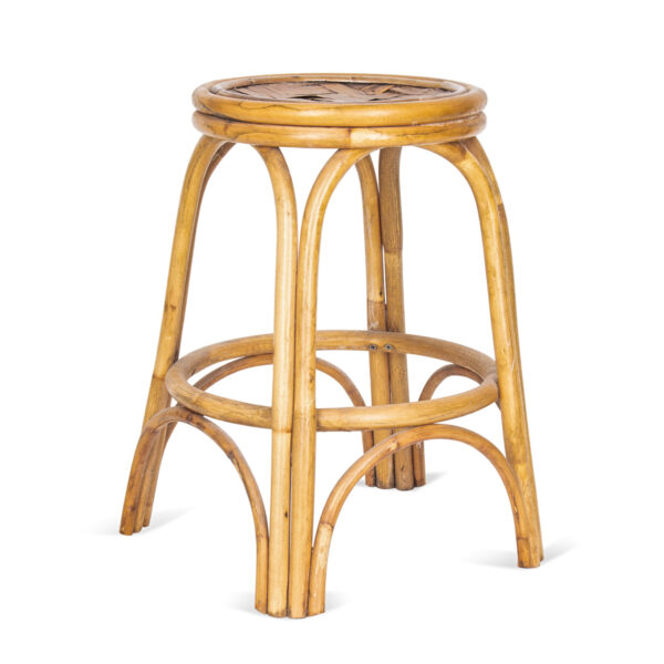 Vintage Rattan Stool - Image 6