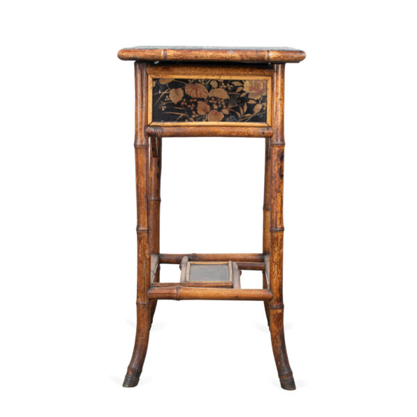 Bamboo Table w/ Drawer and Shelf - Image 3