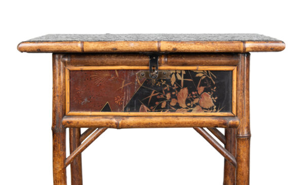 Bamboo Table w/ Drawer and Shelf - Image 7
