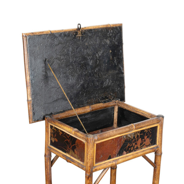 Bamboo Table w/ Drawer and Shelf - Image 11