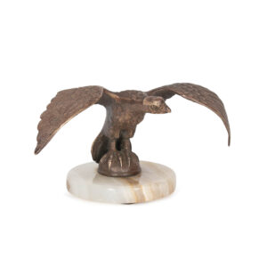 Bronze Eagle Desk Flag Holder on Onyx Base