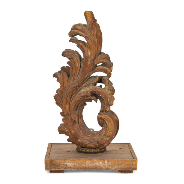wood fragment on base