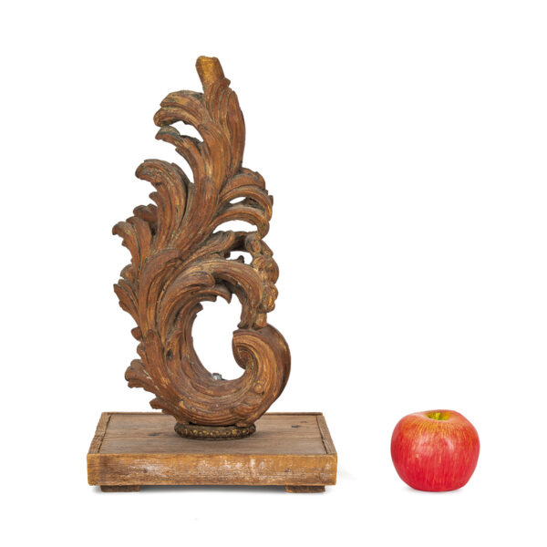 wood fragment on base