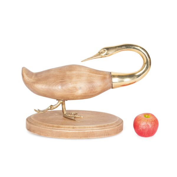 Pair of Pine and Brass Geese by Sarreid