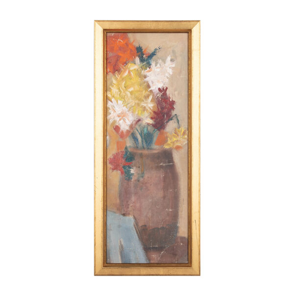 Floral Still Life Acrylic On Board in Gilt Frame