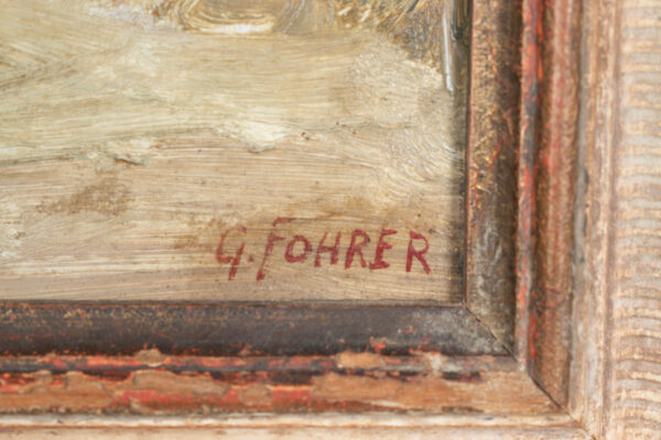 Oil on Board, signed G. Fohrer, "View from the Willows" - Image 5