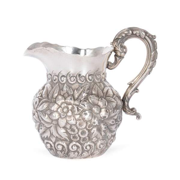 Restored Repousse Sterling Creamer, circa 1890