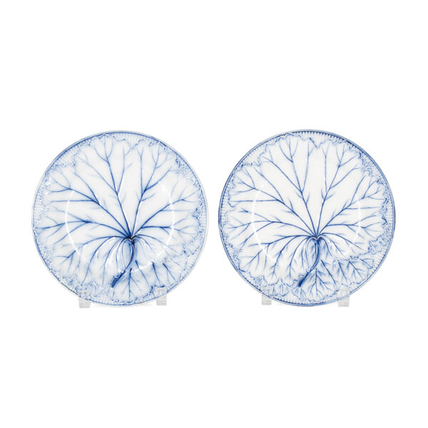 blue and white plates