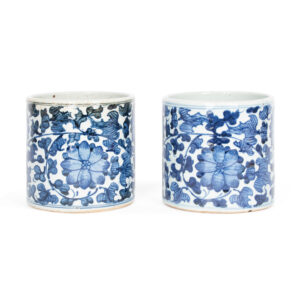 blue and white pot