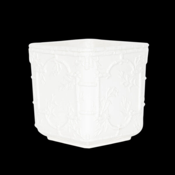 white porcelain planter
