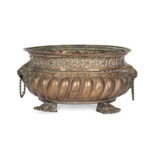 French Brass Footed Cache Pot