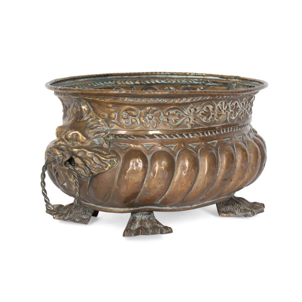 French Brass Footed Cache Pot