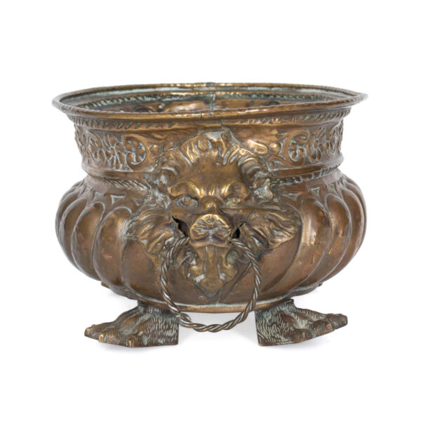 French Brass Footed Cache Pot - Image 3