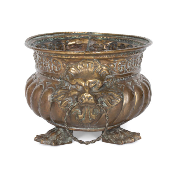 French Brass Footed Cache Pot - Image 5