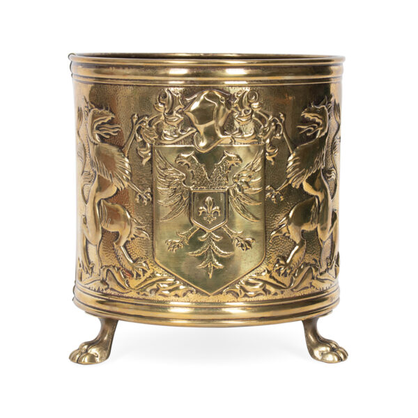 English Brass Cache Pot