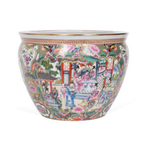 rose medallion porcelain fish bowl