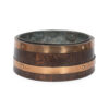 English Wooden Vessel with Metal Banding and Tin Liner