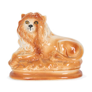 Late 19th Century Staffordshire Recumbent Lion
