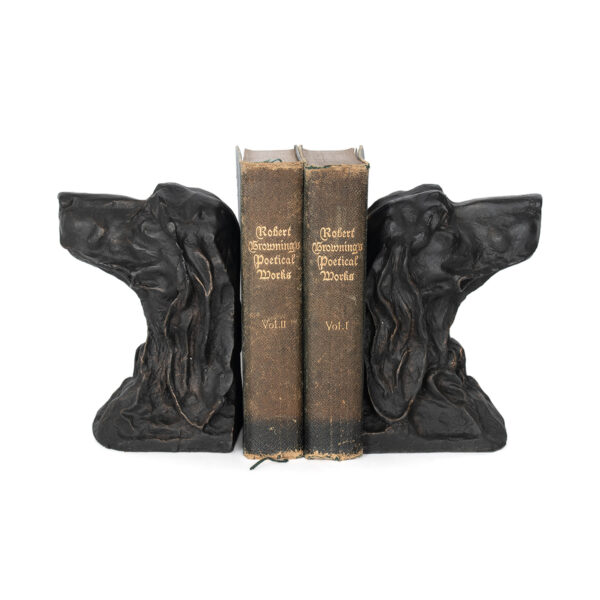 pair of cast iron book ends