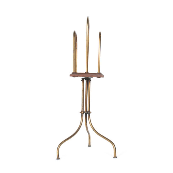 Mid-century Wood and Brass Magazine Stand - Image 3