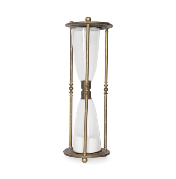 Large Hour Glass with Brass Accents - Image 3