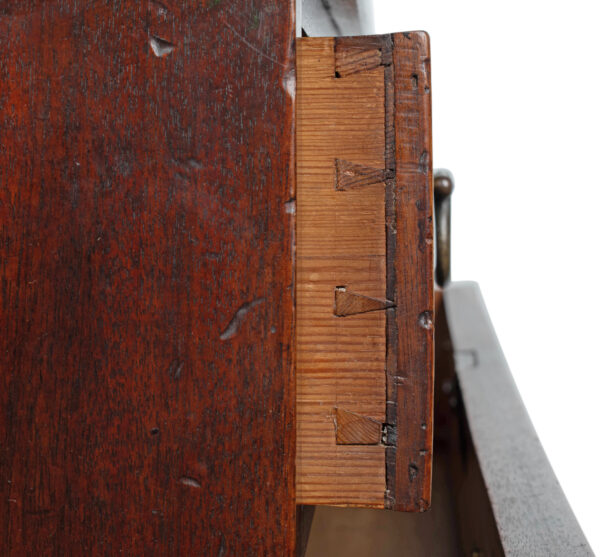 English Mahogany Two over Three Drawer Chest with Brass Swan Handles - Image 6