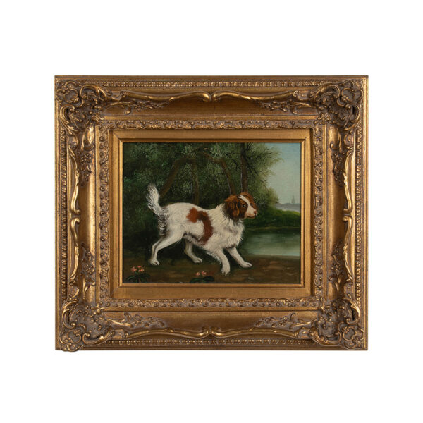 English Oil on Canvas of Dog