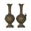 pair of chinoiserie vases with bird and frog detail