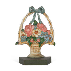 Cast Iron Basket of Flowers Doorstop