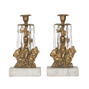 pair of cherub candlesticks