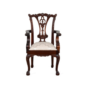 English Mahogany Chippendale Repro Child's Chair with Ball & Claw Feet