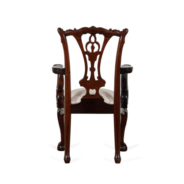 English Mahogany Chippendale Repro Child's Chair with Ball & Claw Feet - Image 4