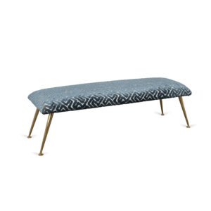 MCM Brass Legged Bench