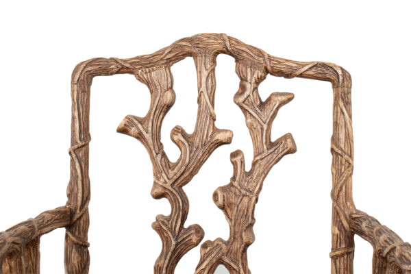 Faux Bois Arm Chair with Cane - Image 7
