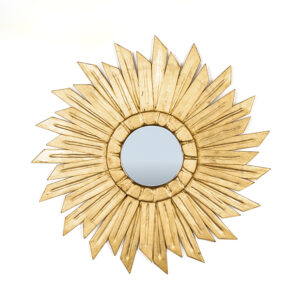 French Gold Leaf Starburst Mirror for sale