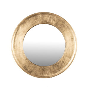 Italian Gold Leaf Round Mirror for sale