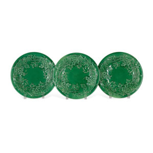 green majolica leaf plates for sale