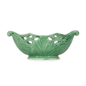green majolica center bowl