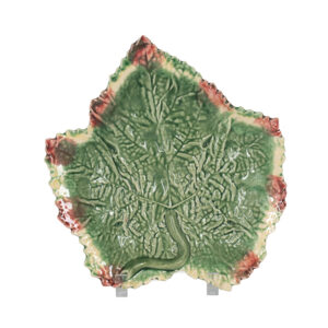Bordallo Pinheiro Majolica Harvest Leaf Plate