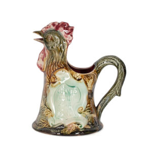 majolica rooster pitcher