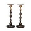 Pair of Metal Candlesticks for sale