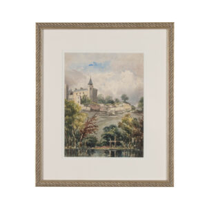 English Watercolor Alton Castle / Derbyshire - June 1853 for sale