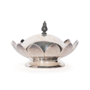Reed and Barton Silver Lidded Lotus Dish