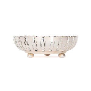 English Silverplate Bowl with Bun Feet